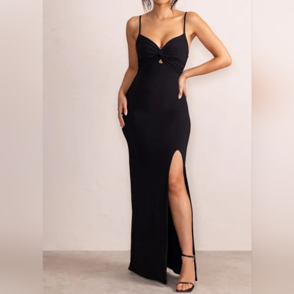 *NWT* Club L London - Loretta - Black Evening Gown. Sz 8. *NWT*